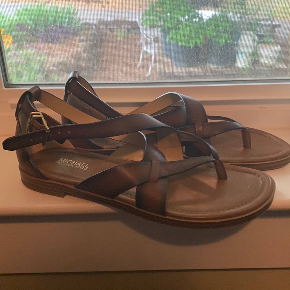 Michael Kors leather strap sandals